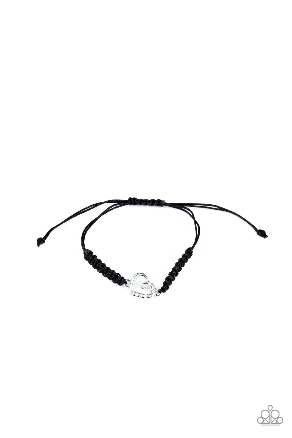 Silver Heart Starlet Shimmer Bracelet Paparazzi Accessories