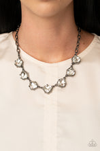 Load image into Gallery viewer, Star Quality Sparkle - Black Gunmetal Rhinestone Necklace Paparazzi Accessories