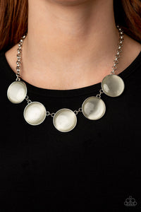 cat's eye,short necklace,white,Ethereal Escape - White Necklace