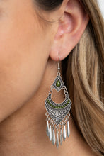 Load image into Gallery viewer, Trailblazer Beam - Green Earrings Paparazzi Accessories
