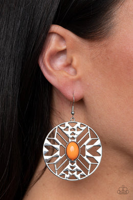 Southwest Walkabout - Orange Earrings Paparazzi Accessories
