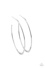 Load image into Gallery viewer, Flatlined - Silver Hoop Earring Paparazzi Accessories
