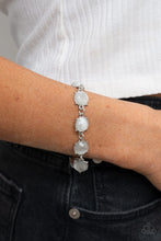 Load image into Gallery viewer, Ms. GLOW-It-All - White Cat&#39;s Eye Bracelet Paparazzi Accessories