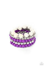 Load image into Gallery viewer, Rose Garden Grandeur - Purple Bracelet Paparazzi Accessories