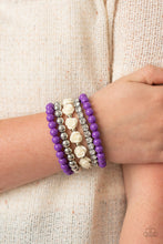 Load image into Gallery viewer, Rose Garden Grandeur - Purple Bracelet Paparazzi Accessories