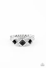 Load image into Gallery viewer, New Age Nouveau - Black Rhinestone Ring Paparazzi Accessories