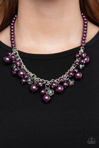purple,short necklace,Prim and POLISHED - Purple Pearl Necklace