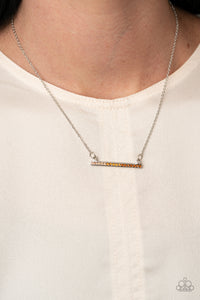 brown,rhinestones,short necklace,silver,Sparkly Spectrum - Brown Necklace