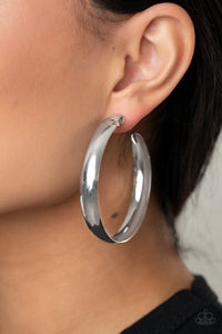 hoops,post,silver,BEVEL In It - Silver Earrings