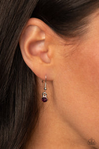 purple,rhinestones,short necklace,Stormy Shimmer - Purple Necklace