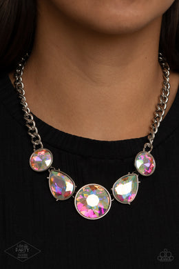 All The Worlds My Stage - Multi Rhinestone Necklace Paparazzi Accessories