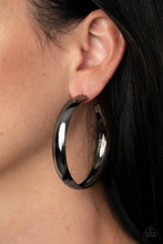 Load image into Gallery viewer, BEVEL In It - Black Earrings Paparazzi Accessories