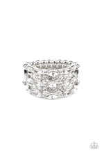 Load image into Gallery viewer, Diva Diadem - White Rhinestone Ring Paparazzi Accessories