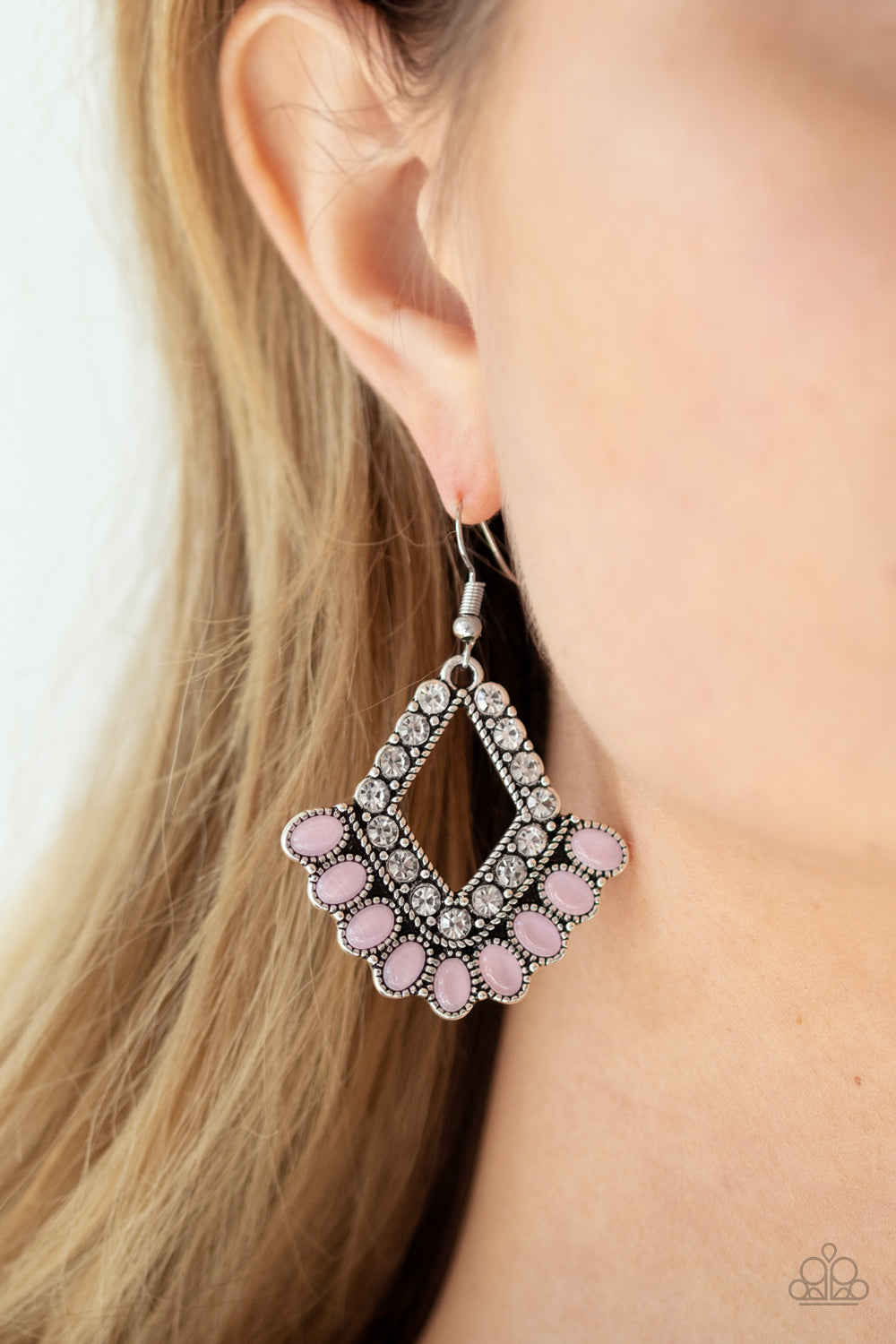 Just BEAM Happy - Pink Earrings Paparazzi Accessories
