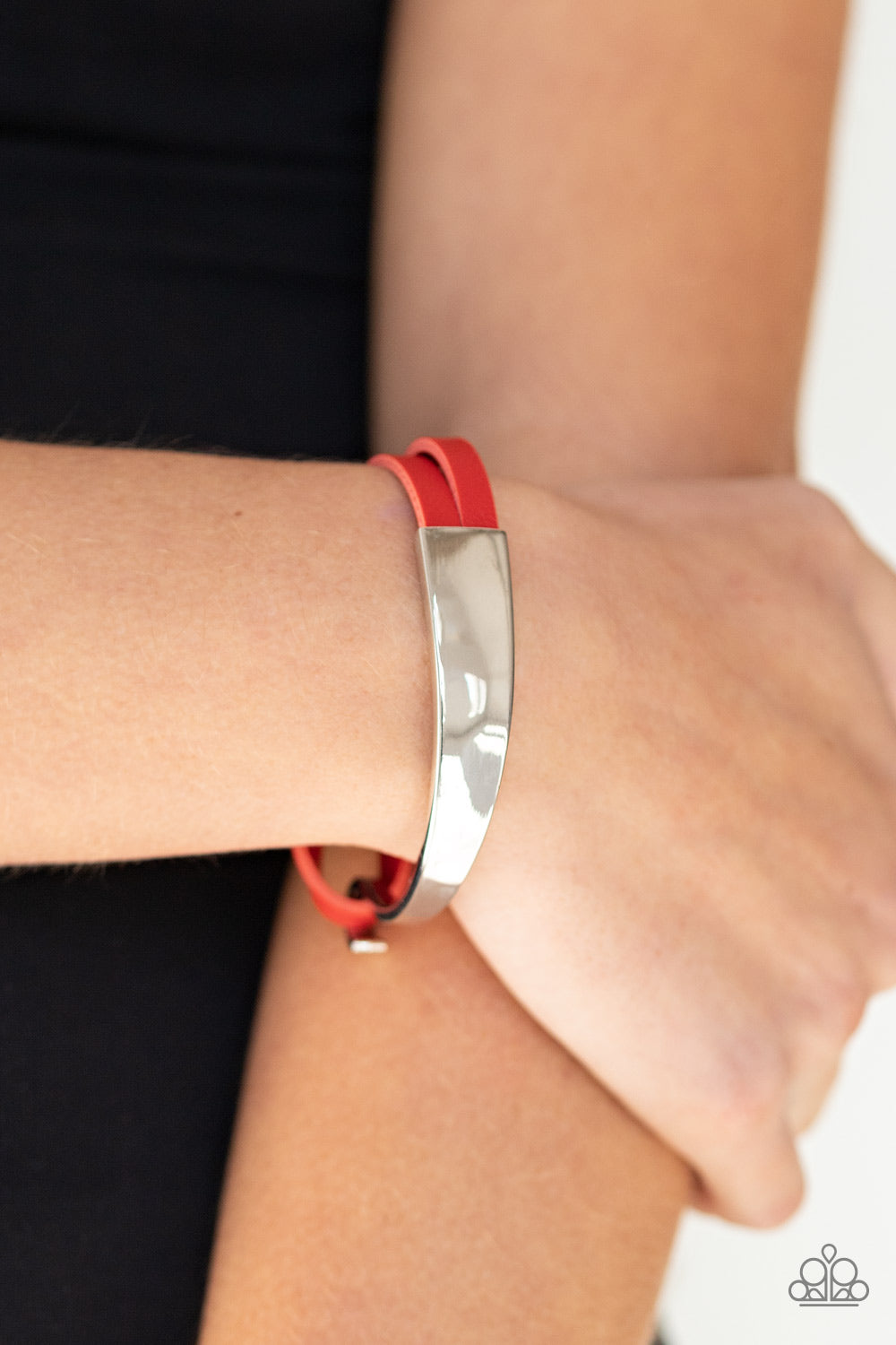 A Notch Above The Rest - Red Leather Bracelet Paparazzi Accessories