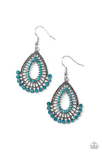 Load image into Gallery viewer, Castle Collection - Blue Earrings Paparazzi Accessories