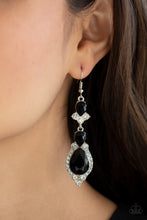 Load image into Gallery viewer, Fully Flauntable - Black Earrings Paparazzi Accessories