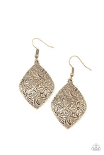 Load image into Gallery viewer, Flauntable Florals - Brass Earrings Paparazzi Accessories