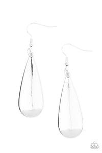 fishhook,silver,The Drop Off - Silver Earrings
