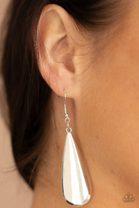 fishhook,silver,The Drop Off - Silver Earrings