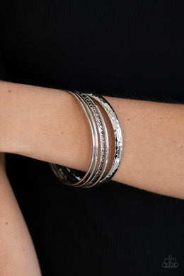 Get Into Gear - Silver Bracelet Paparazzi Accessories