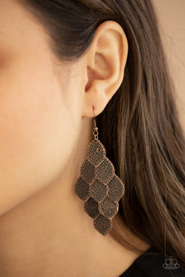 Loud and Leafy - Copper Earrings Paparazzi Accessories