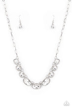 Load image into Gallery viewer, Gorgeously Glacial - White Rhinestone Necklace Paparazzi Accessories