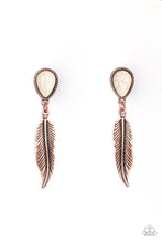Load image into Gallery viewer, Totally Tran-QUILL - Copper Earrings Paparazzi Accessories