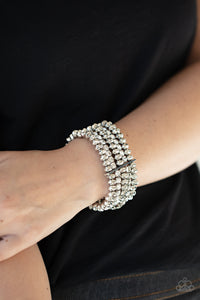 rhinestones,stretchy,white,Best of LUXE - White Bracelets