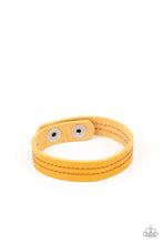 Load image into Gallery viewer, Life is WANDER-ful - Yellow Leather Wrap Bracelet Paparazzi Accessories