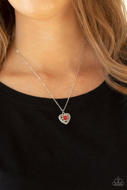 Treasures of the Heart - Red Necklace Paparazzi Accessories