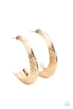 Load image into Gallery viewer, I Double FLARE You - Gold Hoop Earrings Paparazzi Accessories