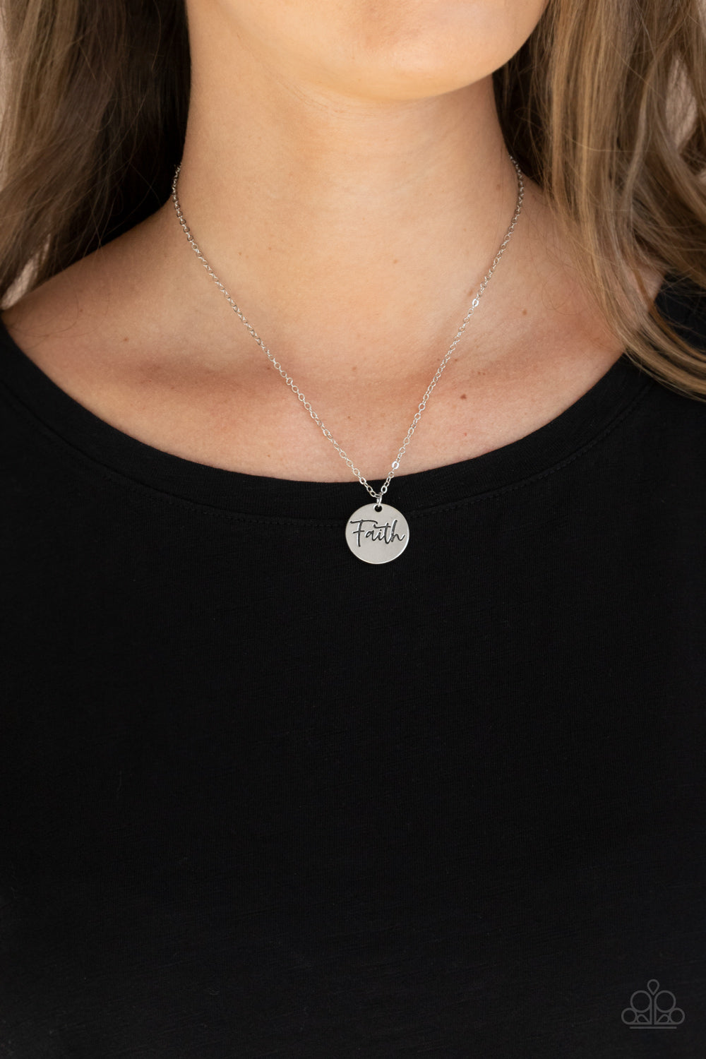 Choose Faith - Silver Necklace Paparazzi Accessories