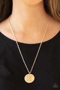 gold,inspirational,short necklace,Light It Up - Gold Necklace