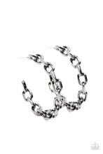 Load image into Gallery viewer, Stronger Together - Black Hoop Earrings Paparazzi Accessories
