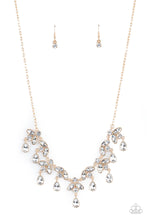 Load image into Gallery viewer, Vintage Royale - Gold Rhinestone Necklace Paparazzi Accessories
