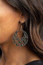 Load image into Gallery viewer, Garden Garnish - Green Earrings Paparazzi Accessories
