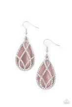 Load image into Gallery viewer, Crawling With Couture - Pink Cat&#39;s Eye Earrings Paparazzi Accessories