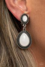 Load image into Gallery viewer, Carefree Clairvoyance - White Earring Paparazzi Accessories
