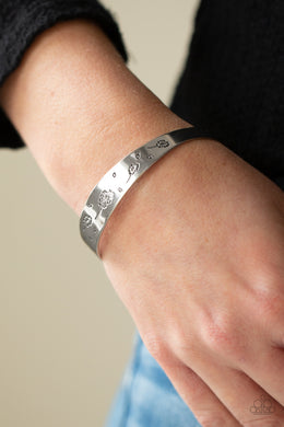 Dandelion Dreamland - Silver Bangle Bracelet Paparazzi Accessories