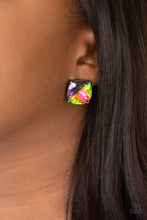 Load image into Gallery viewer, Royalty High Multi Oil Spill Rhinestone Post Earrings Paparazzi Accessories