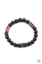 Load image into Gallery viewer, Earthy Energy - Green Lava Bead Urban Stretchy Bracelet Paparazzi Accessories