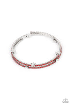 Load image into Gallery viewer, Let Freedom BLING - Red Rhinestone Coil Bracelet Paparazzi Accessories