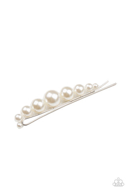 Elegantly Efficient - White Hair Accessory Paparazzi Accessories