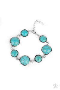 blue,crackle stone,lobster claw clasp,turquoise,Turn Up The Terra - Blue Stone Bracelet
