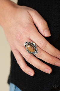 brown,cat's eye,Wide Back,Can You SEER What I SEER - Brown Cat's Eye Ring
