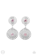 Load image into Gallery viewer, Life of The Garden Party - Pink Rhinestone Clip-On Earrings Paparazzi Accessories
