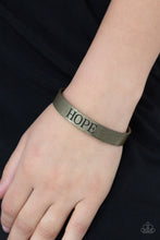 Load image into Gallery viewer, Hope Makes The World Go Round - Brass Cuff Bracelet Paparazzi Accessories