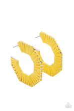 Load image into Gallery viewer, Fabulously Fiesta - Yellow Hoop Earrings Paparazzi Accessories