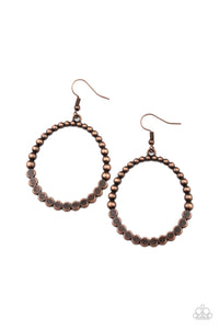 copper,fishhook,Rustic Society - Copper Earrings